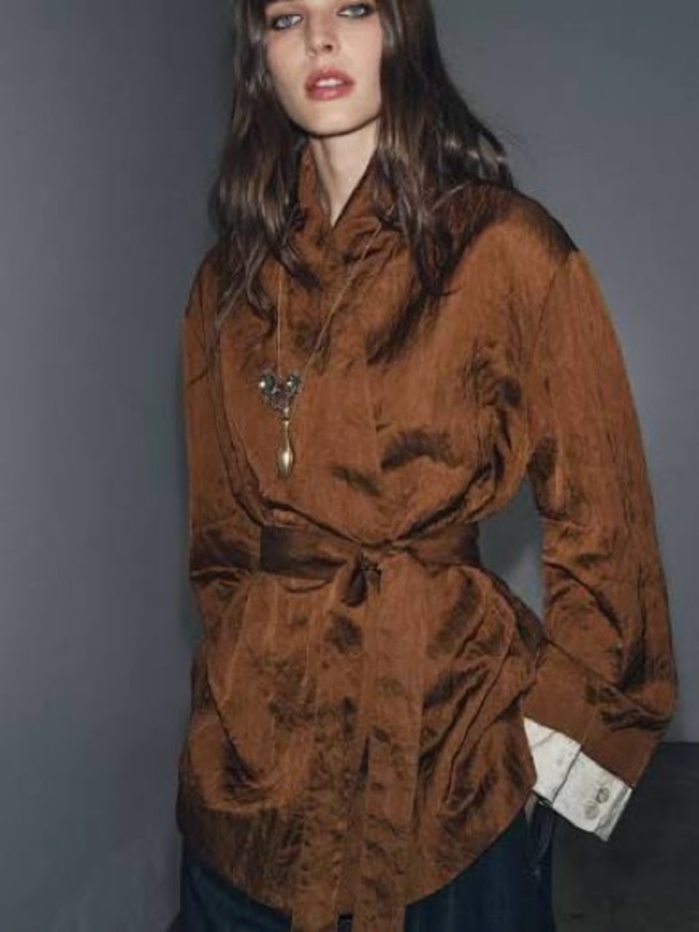 Zara ZW COLLECTION JACQUARD KIMONO JACKET